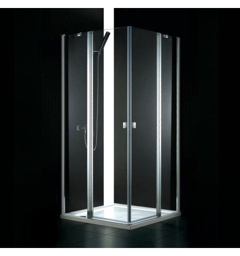 Aquatek Glass A4 sprchovací kút štvorcový 90x90cm, chróm, sklo číre, výška 195 cm GLASSA4CH9062