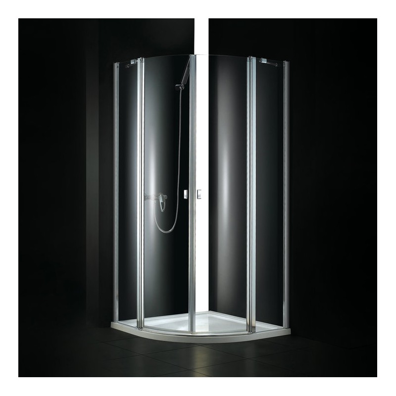 Aquatek Glass S6 sprchovací kút štvrťkruhový 90x90cm, profil chróm, sklo číre GLASSS6CH9062