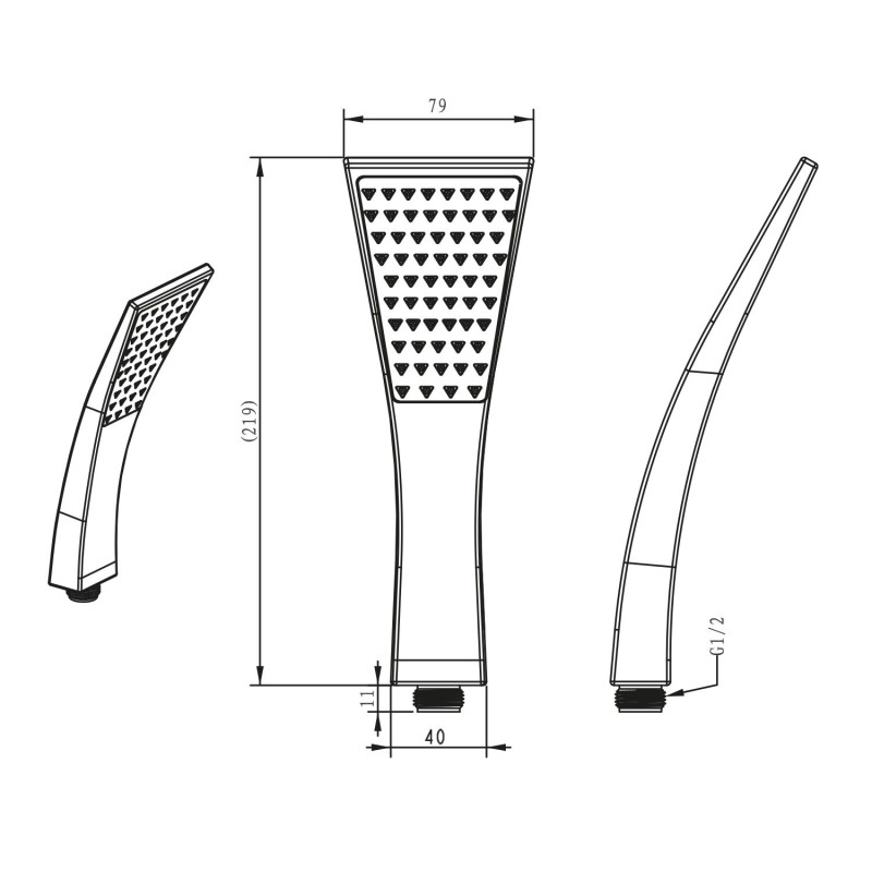 Sapho Ručná sprcha, 219 mm, ABS/chróm 1204-50