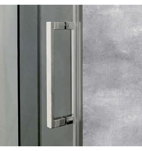 AQUATEK TEKNOSOFT B2 150cm dvere do niky / sprchový kút rohový, profil chróm, sklo číre, TEKNOSOFTB2CH15062
