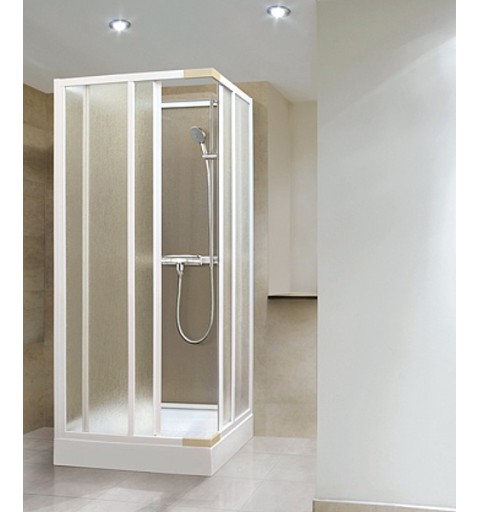 AQUATEK ROYAL D4 90cm sprchová kabína štvorcová, profil biely, ROYALD4BI9017