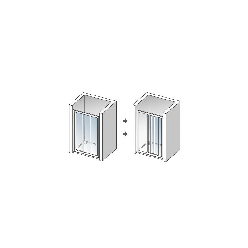 AQUATEK ROYAL B3 80cm dvere do niky / sprchový kút rohový, profil biely ROYALB3BI8060