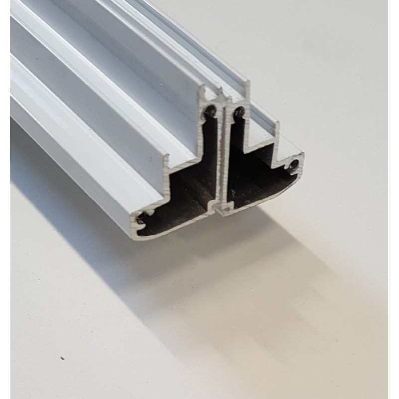 AQUALINE G80 hliníkový profil pohyblivého skla horizontálny, 2 ks NDG80-02
