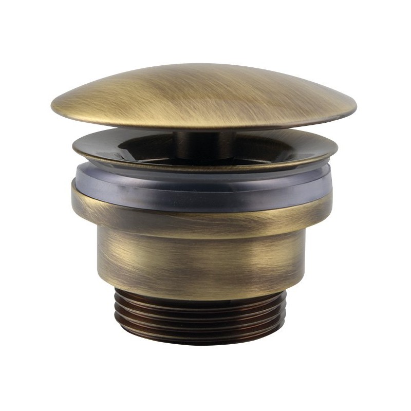 Silfra Neuzatvárateľná guľatá výpusť pre umývadlá s prepadom aj bez, V 5-55mm, bronz UD52592