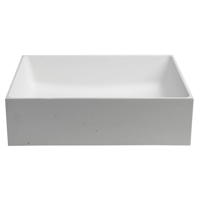 Sapho FORMIGO betónové umývadlo, 47,5x13x36,5 cm, prírodná biela FG011