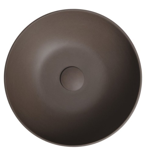 Sapho FORMIGO betónové umývadlo, priemer 39 cm, tmavo hnedá FG034