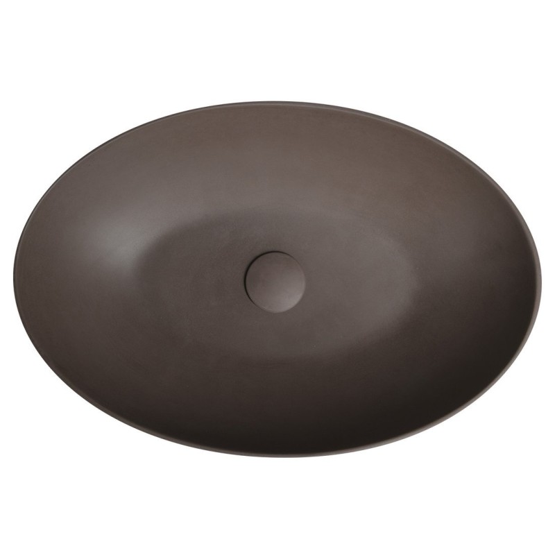 Sapho FORMIGO betónové umývadlo, 60x14,5x40,5 cm, tmavo hnedá FG024