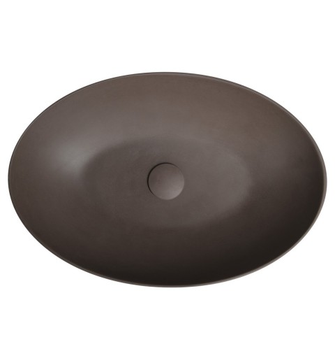 Sapho FORMIGO betónové umývadlo, 60x14,5x40,5 cm, tmavo hnedá FG024