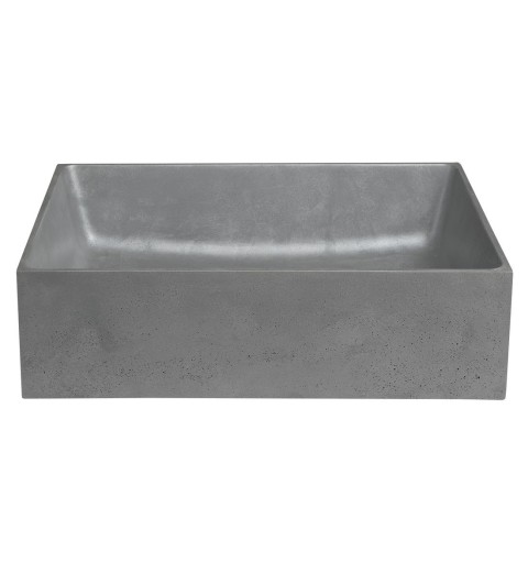 Sapho FORMIGO betonové umývadlo 47,5x13x36,5 cm, striebro FG112