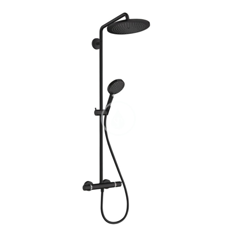 HANSGROHE Sprchový set Showerpipe 280 s termostatom, EcoSmart, matná čierna 26891670