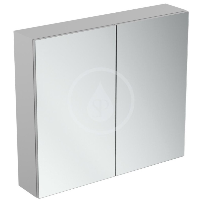 IDEAL STANDARD Zrkadlová skrinka s LED osvetlením a zásuvkou, 800x700 mm, hliník T3442AL