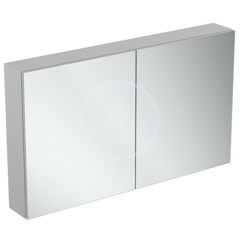 IDEAL STANDARD Zrkadlová skrinka s LED osvetlením a zásuvkou, 1200x700 mm, hliník T3499AL