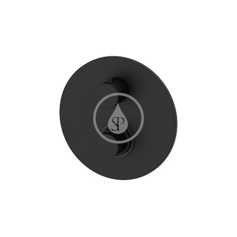 PAFFONI Termostatická sprchová batéria pod omietku s telesom, 1 výstup, matná čierna LIQ013NO