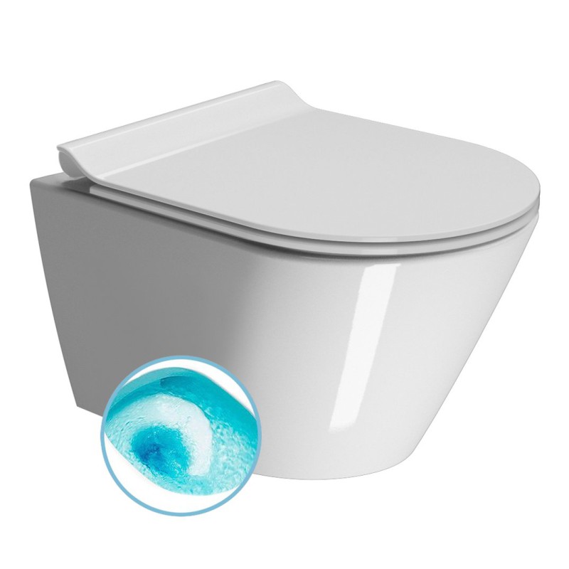 GSI KUBE X závesná WC misa, Swirlflush, 50x36 cm, biela ExtraGlaze 941611