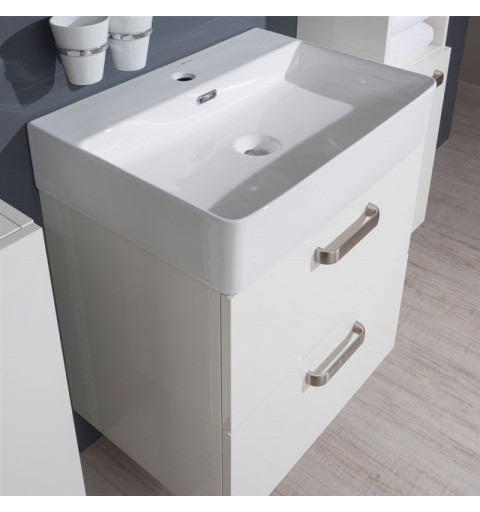 Mereo Leny, kúpeľňová skrinka s keramickým umývadlom, biela, 60cm CN811