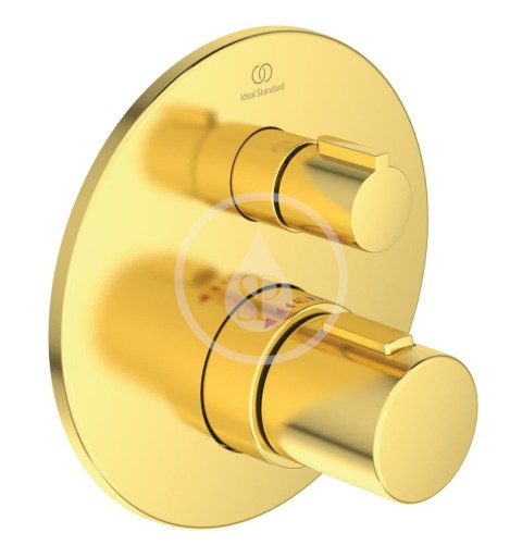 Ideal Standard Termostatická sprchová batéria pod omietku, Brushed Gold CeraTherm A5813A2