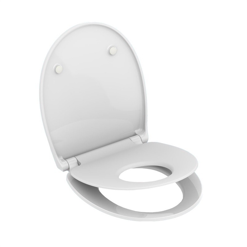Mereo Samozatváracie WC sedátko, oválne, z duroplastu, biele, s odnímateľnými pánty CLICK CSS119 