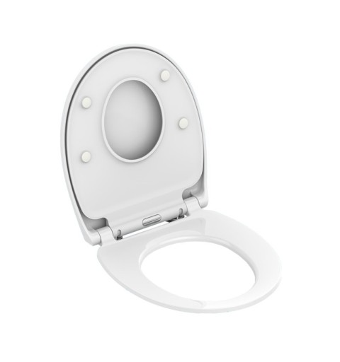 Mereo Samozatváracie WC sedátko, oválne, z duroplastu, biele, s odnímateľnými pánty CLICK CSS119 