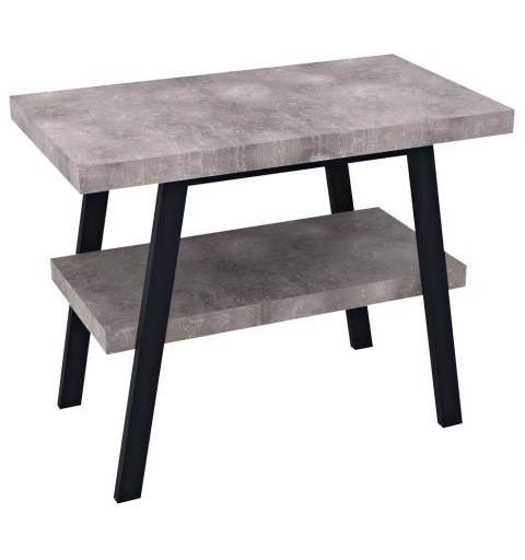 Sapho TWIGA umývadlový stolík 80x72x50 cm, čierna matná/Cement VC442-80-7