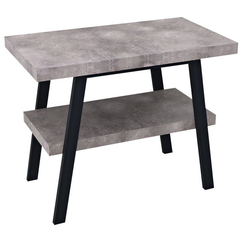 Sapho TWIGA umývadlový stolík 90x72x50 cm, čierna matná/Cement VC442-90-7