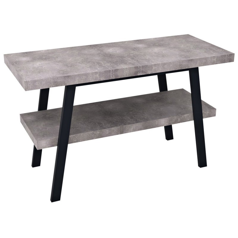 Sapho TWIGA umývadlový stolík 130x72x50 cm, čierna matná/Cement VC453-130-7