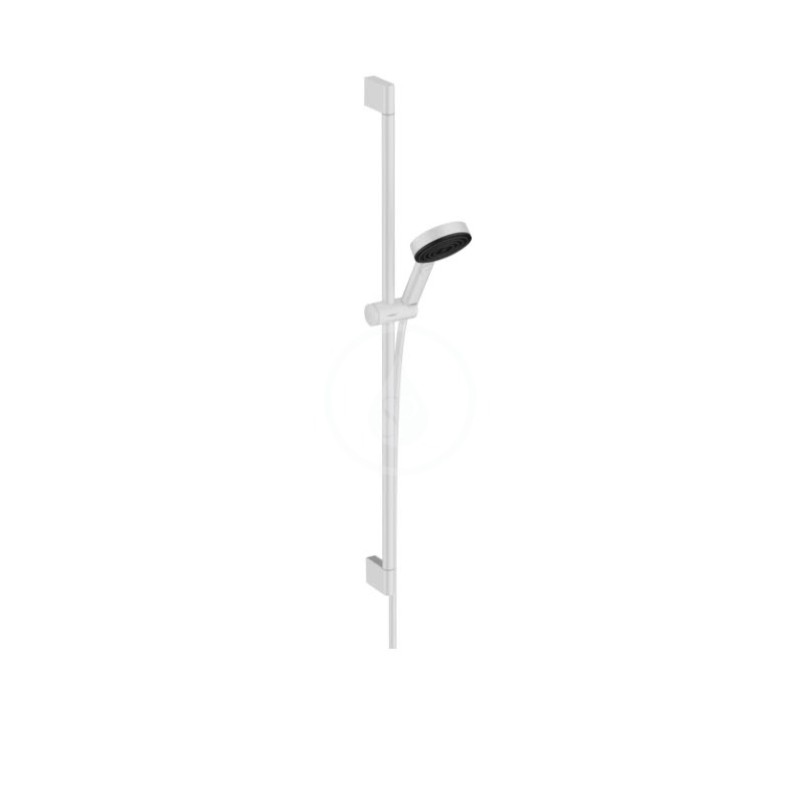 Hansgrohe Set sprchovej hlavice, 3 prúdy, tyče 959 mm a hadice, matná biela Pulsify Select 24170700