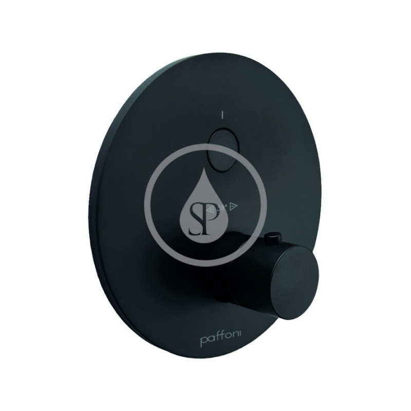Paffoni Termostatická sprchová batéria pod omietku, matná čierna Compact Box CPT013NO