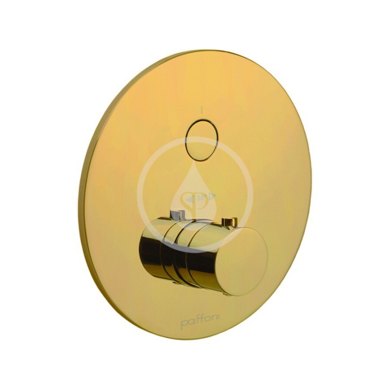 Paffoni Termostatická sprchová batéria pod omietku, zlatá Compact Box CPT013HG
