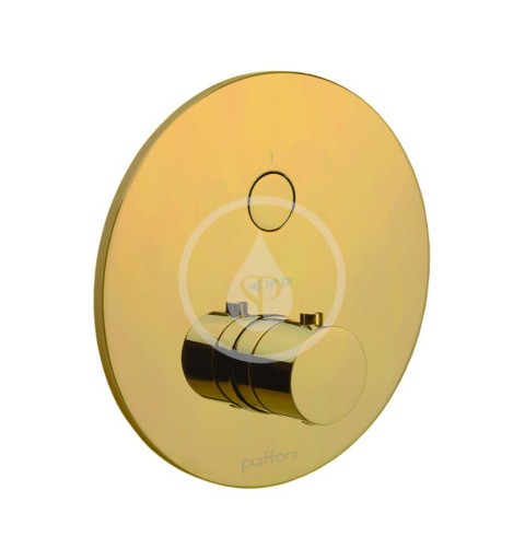 Paffoni Termostatická sprchová batéria pod omietku, zlatá Compact Box CPT013HG