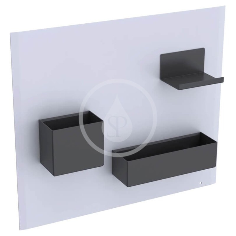 Geberit Magnetická tabuľa s priehradkami, 449x388 mm, matná biela/matná láva 500.649.01.2
