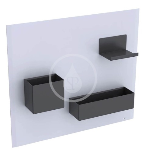 Geberit Magnetická tabuľa s priehradkami, 449x388 mm, matná biela/matná láva 500.649.01.2