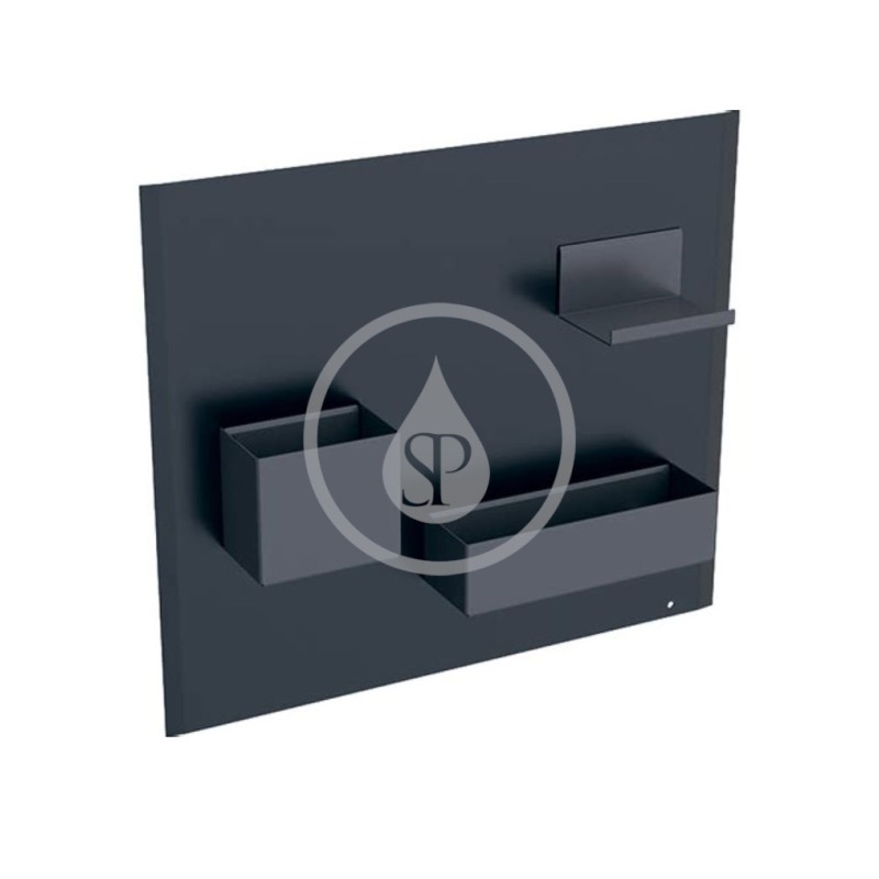 Geberit Magnetická tabuľa s priehradkami, 449x388 mm, matná čierna/matná láva 500.649.16.1