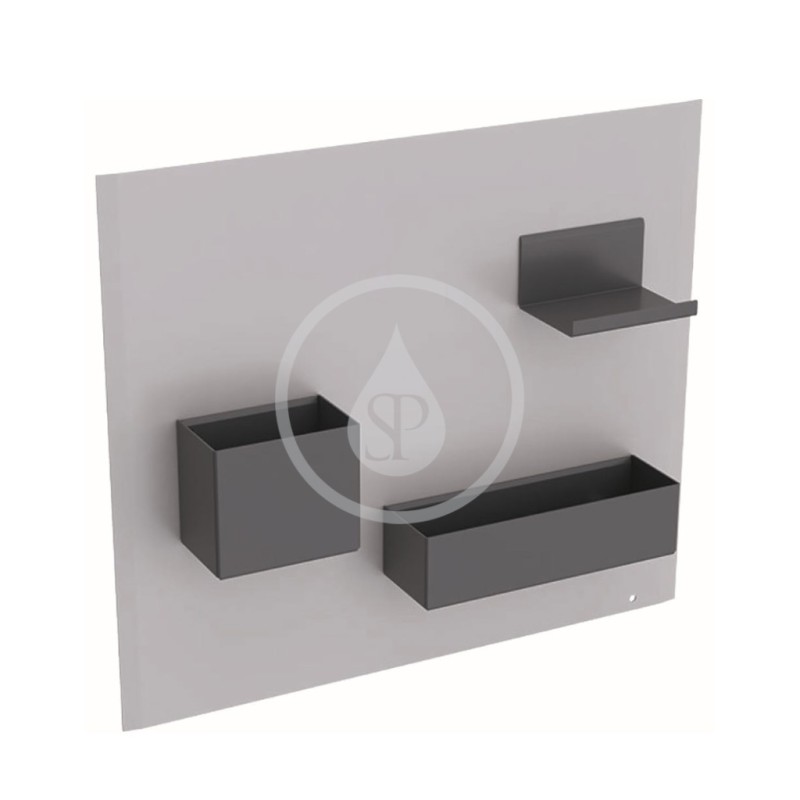 Geberit Magnetická tabuľa s priehradkami, 449x388 mm, matná pieskovo sivá/matná láva 500.649.JL.2