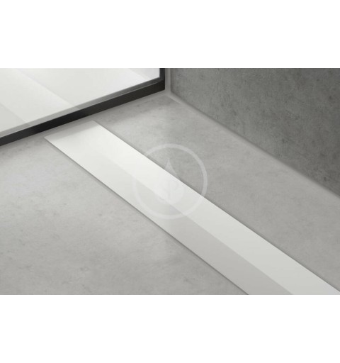 Hansgrohe Lineárny sprchový žľab s nerezovým roštom 700, do priestoru, skrátiteľný, matná biela 56043700
