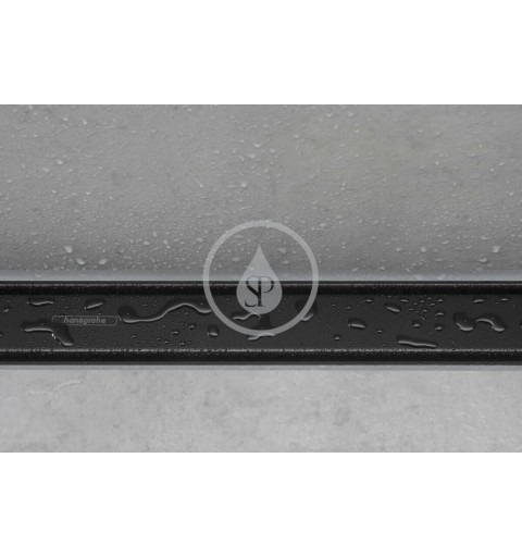 Hansgrohe Sprchový žľab s roštom z nehrdzavejúcej ocele 800, s výškovo nastaviteľným rámom, matná čierna 56038670