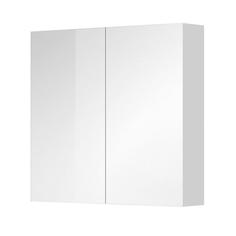 Mereo Aira, Mailo, Opto, Bino, kúpeľňová galerka 80 cm, zrkadlová skrinka, biela CN717GB