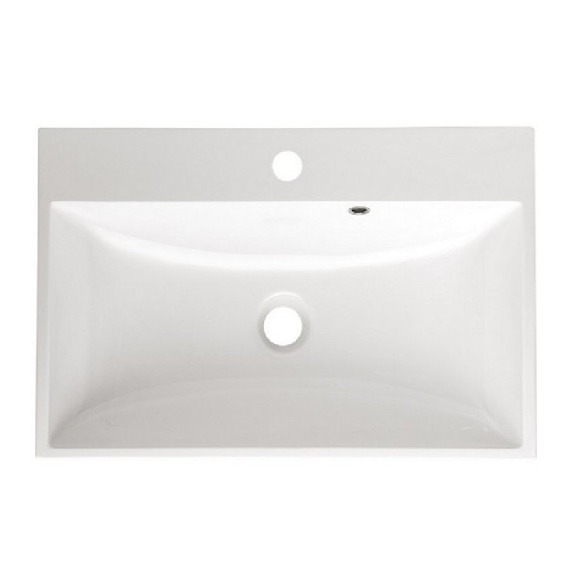 Mereo Aira, kúpeľňová skrinka s umývadlom z liateho mramoru 61 cm, dub CN720M