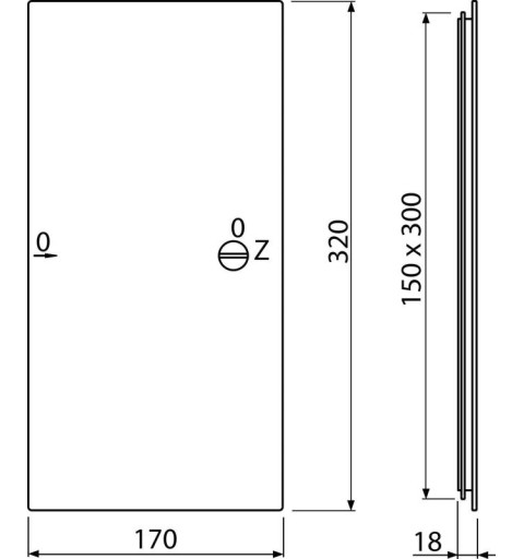 Alcaplast Vaňové dvierka 150×300, biela AVD002