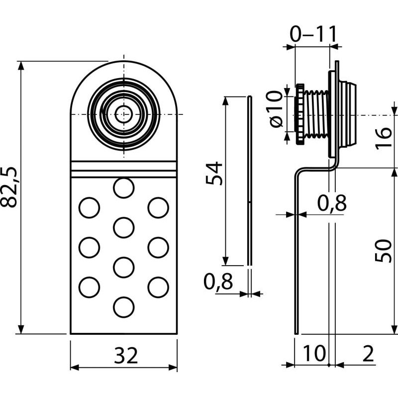 Alcaplast Magnetické vaňové dvierka (pod obklady) výškovo nastaviteľné AVD004