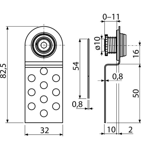 Alcaplast Magnetické vaňové dvierka (pod obklady) výškovo nastaviteľné AVD004