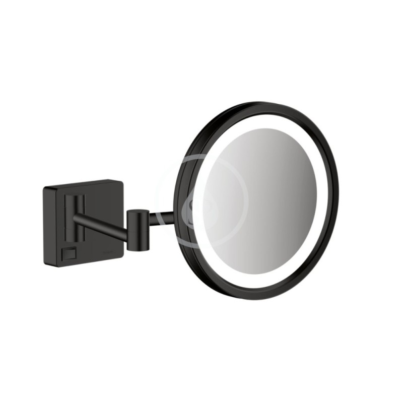 Hansgrohe Kozmetické nástenné zrkadlo s LED osvetlením, matná čierna 41790670