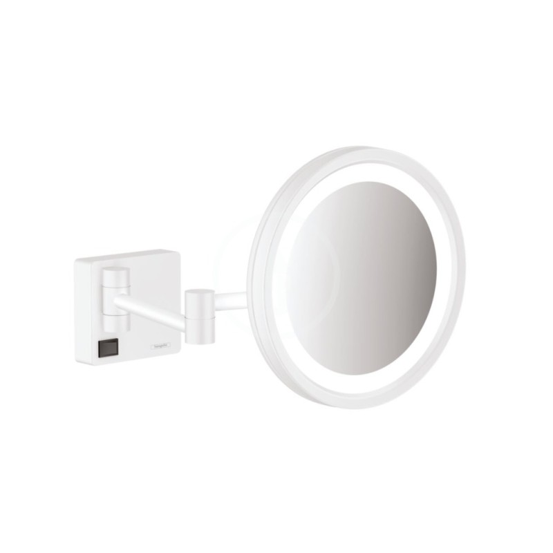 Hansgrohe Kozmetické nástenné zrkadlo s LED osvetlením, matná biela 41790700