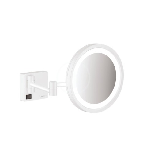 Hansgrohe Kozmetické nástenné zrkadlo s LED osvetlením, matná biela 41790700