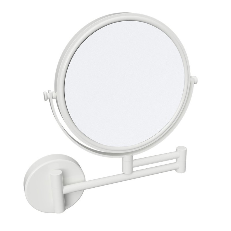 Sapho X-ROUND WHITE závesné kozmetické zrkadielko priemer 190mm, biela