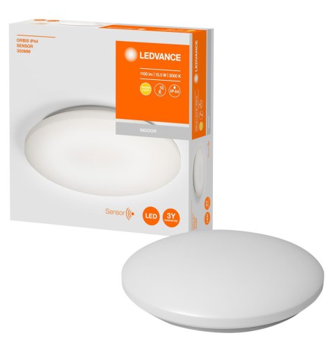 LEDVANCE ORBIS kúpeľňové stropné svietidlo, priemer 300mm, sensor, 1400lm, 17W, IP44