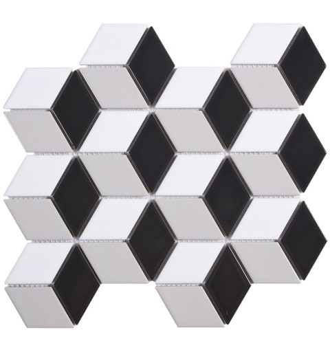Intermatex TECH mozaika Cube Grey 26,5x30,9