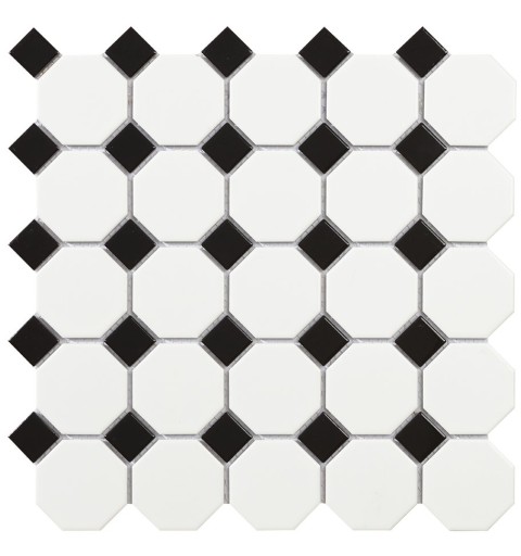 Intermatex TECH mozaika Octogon White Matt 29,5x29,5