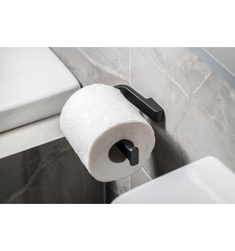 Gedy SAMOA držiak toaletného papiera bez krytu, čierna matná