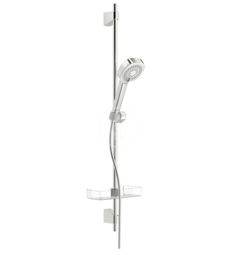 Hansa Set sprchovej hlavice, 3 prúdy, hadice a tyče s poličkou, chróm 44790131