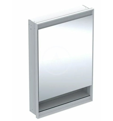 Geberit Zrkadlová skrinka s LED osvetlením, 600x900x150 mm, pánty vľavo, s nikou, vstavaná, biela 505.820.00.2
